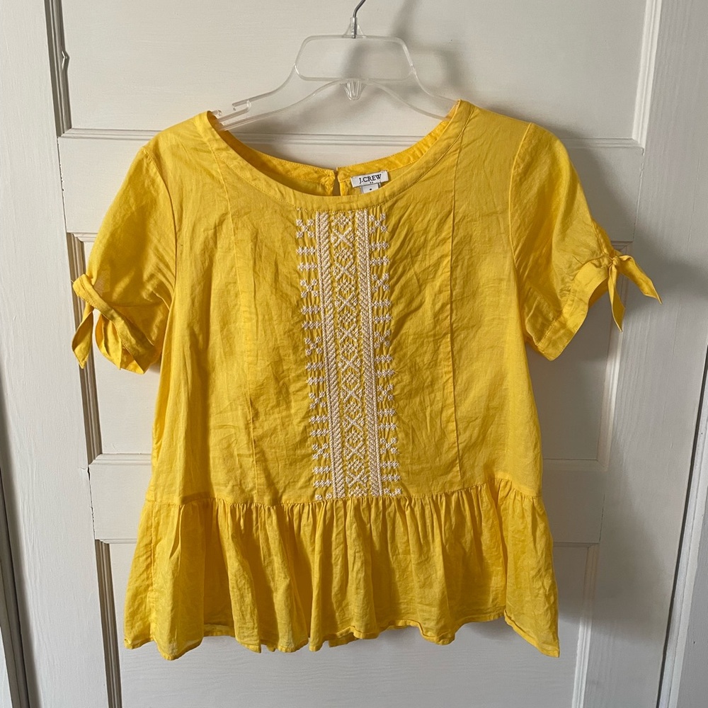 JCrew yellow blouse